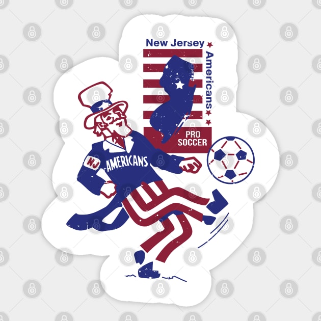 New Jersey Americans Pro Soccer Vintage Sticker by ryanjaycruz